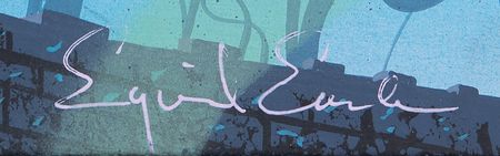 Lot #658 Eyvind Earle panoramic concept painting of Maleficent from Sleeping Beauty - Image 2