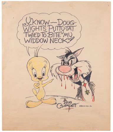 Lot #660 Bob Clampett original drawing of