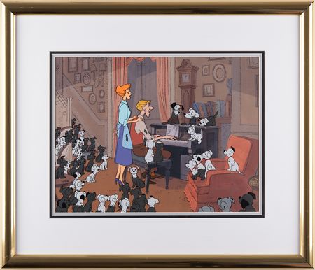 Lot #700 Roger and Anita Radcliffe, Pongo, Perdita, and Puppies limited edition cel from One Hundred and One Dalmatians (#61/500) - Image 2