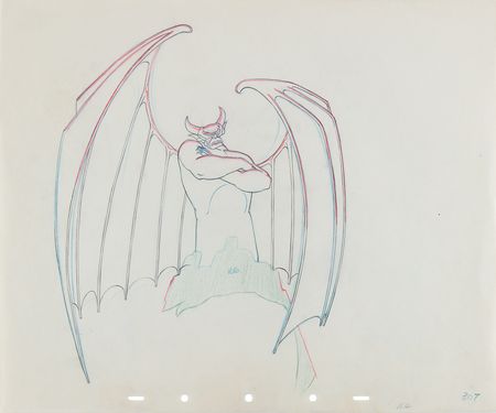 Lot #617 Chernabog production drawing from