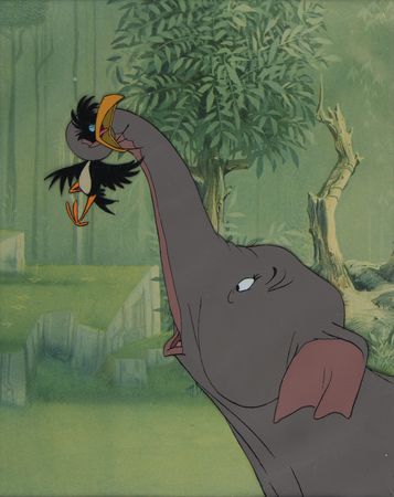 Lot #691 Goliath's mother and black bird production cel from Goliath II - Image 1
