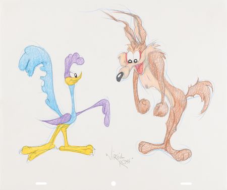 Lot #709 Virgil Ross Original Drawing of the Road