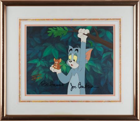 Lot #718 Bill Hanna and Joe Barbera signed production cel from Tom and Jerry: The Movie - Image 2