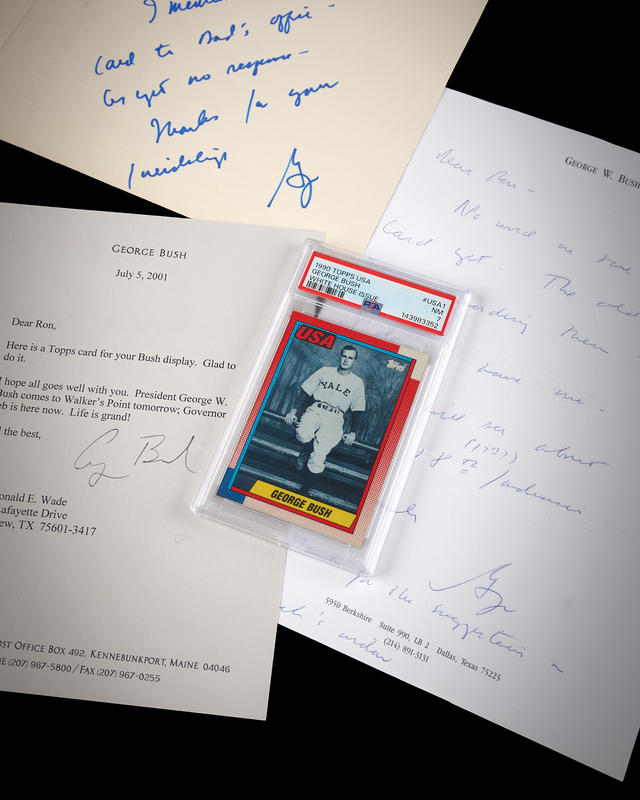 Lot 5028 1990 Topps #USA1 George Bush (White House Issue) Baseball Card - “Here is a Topps card for your Bush display”