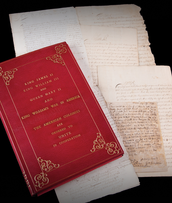 Lot 5044 King William's War: Archive of Letters and Documents Signed by King William III, Queen Mary II, and Colonial Governors of North America, for 