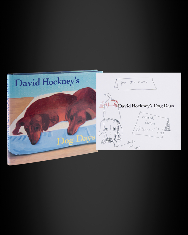 Lot 5076 David Hockney Signed Sketch in Book - David Hockney's Dog Days