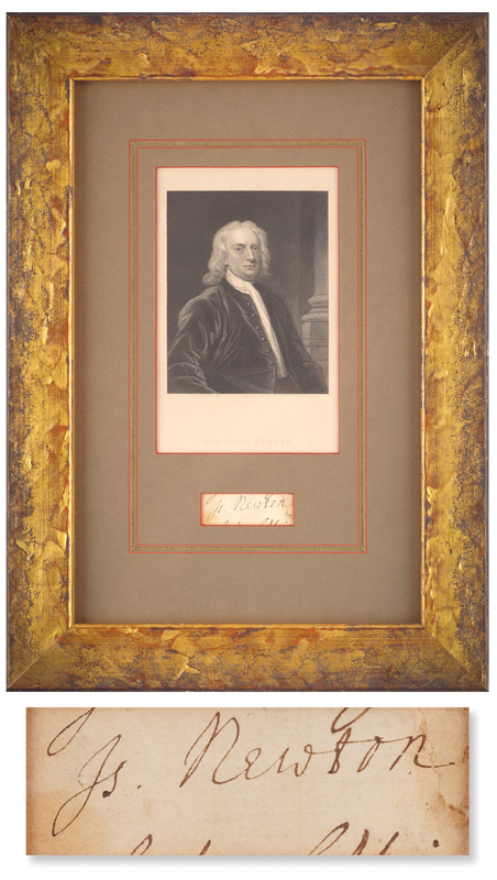 Lot 5062 Isaac Newton Signature