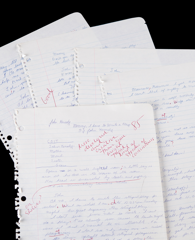 Lot 5027 John F. Kennedy, Jr. Autograph Manuscript Signed - Middle School Metafiction, 'Mommy, I Have to Write a Play' (1974-75)