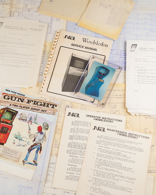 Lot 5071 Nutting Associates and Midway Early Engineering Archive of (100+) Schematics and Factory Documents for Wimbledon, Space Invaders, Sea Wolf, Gun Fight, Wizard of Wor, and More