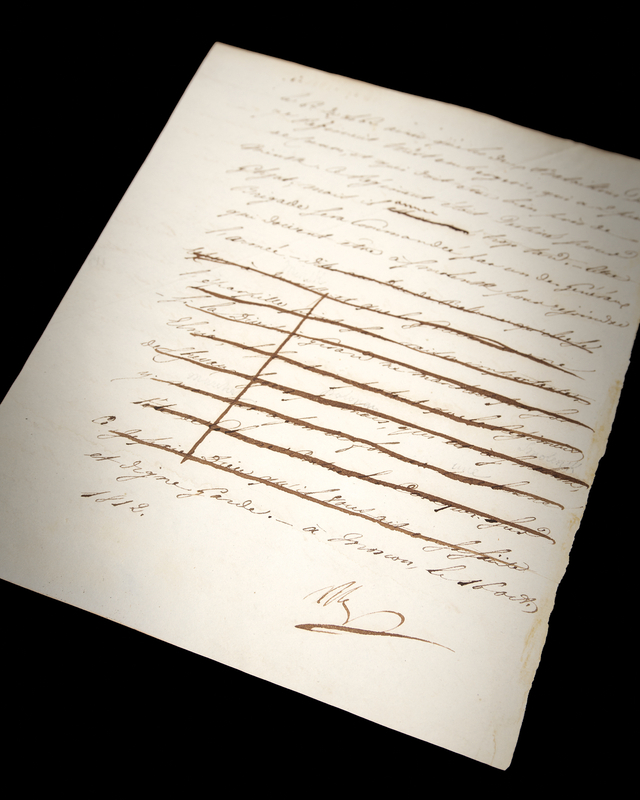 Lot 5046 Napoleon Letter Signed from Moscow, with the Emperor's Autograph Lines of Text, Addressed to Marshal Berthier Three Days Before the Retreat (October 16, 1812)