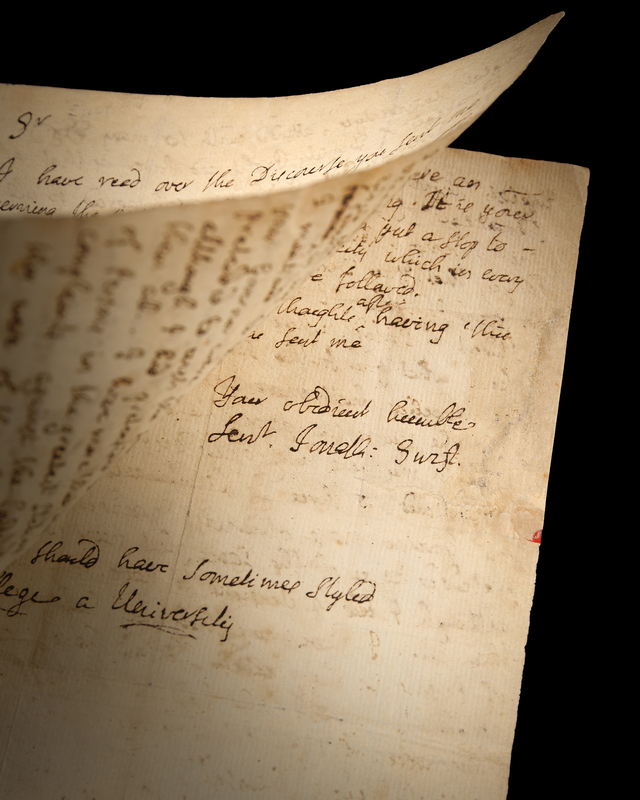 Lot 5081 Jonathan Swift Autograph Letter Signed, Complaining About 