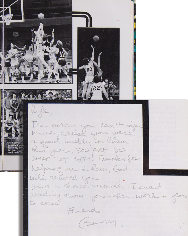 Lot 5030 Barack Obama Signed 1978 Punahou High School Yearbook - 
