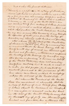 Lot #5017 War of 1812: John Quincy Adams and Albert Gallatin Letter Signed with $6 Million European Loan Document Archive - Image 9