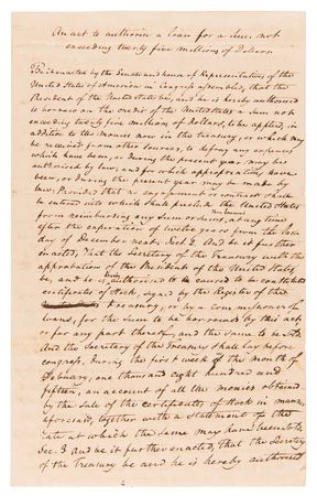 Lot #5017 War of 1812: John Quincy Adams and Albert Gallatin Letter Signed with $6 Million European Loan Document Archive - Image 12