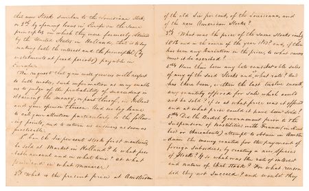 Lot #5017 War of 1812: John Quincy Adams and Albert Gallatin Letter Signed with $6 Million European Loan Document Archive - Image 5