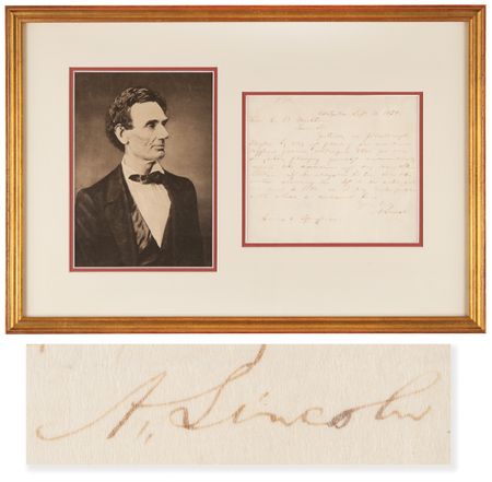 Lot #5019 Abraham Lincoln Examines Debate Claims