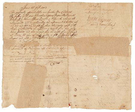 Lot #5035 New York Indian Chiefs Signed Land Cession Deed, Selling Long Island Acreage to the Van Cortlandt Family (1703) - Image 3