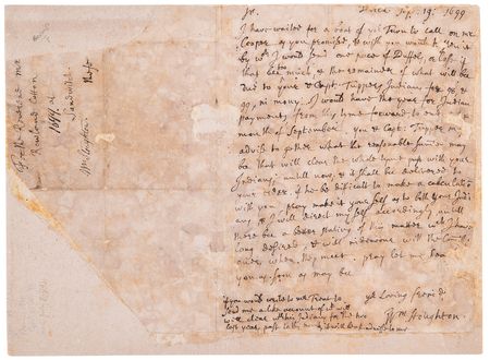Lot #5044 King William's War: Archive of Letters and Documents Signed by King William III, Queen Mary II, and Colonial Governors of North America, for 