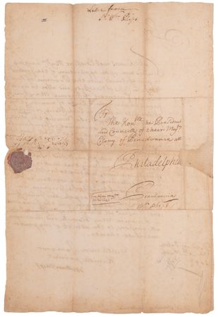 Lot #5044 King William's War: Archive of Letters and Documents Signed by King William III, Queen Mary II, and Colonial Governors of North America, for 