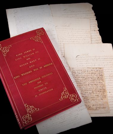 Lot #5044 King William's War: Archive of Letters and Documents Signed by King William III, Queen Mary II, and Colonial Governors of North America, for 