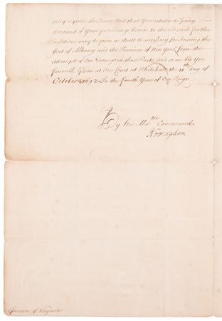 Lot #5044 King William's War: Archive of Letters and Documents Signed by King William III, Queen Mary II, and Colonial Governors of North America, for 