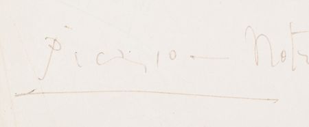 Lot #5074 Pablo Picasso Twice-Signed Sketch - Bull in Profile (1962) - Image 4