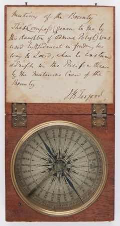 Lot #5042 William Bligh Attributed Cased Mahogany Pocket Surveying Compass Used in His Epic 3,600-Mile Voyage to Safety After the HMS Bounty Mutiny - Image 2