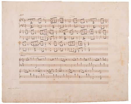 Lot #5087 Frédéric Chopin Autograph Musical Manuscript of Two Polish Folk Tune Transcriptions, Bearing Four Initialed Signatures (Circa 1832–1833) - Image 2