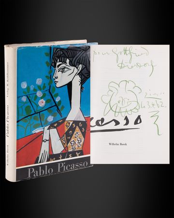 Lot #5075 Pablo Picasso Signed Book with Sketch - Picasso by Wilhelm Boeck - Image 1