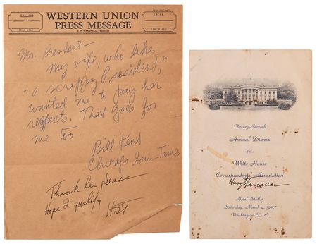 Lot #5026 Carleton V. Kent Archive of Presidential Correspondence and White House Material from John F. Kennedy, Dwight D. Eisenhower, Harry S. Truman, and Robert F. Kennedy (1942-1964) - Image 4