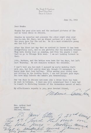 Lot #5026 Carleton V. Kent Archive of Presidential Correspondence and White House Material from John F. Kennedy, Dwight D. Eisenhower, Harry S. Truman, and Robert F. Kennedy (1942-1964) - Image 5
