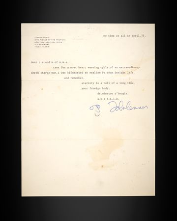 Lot #5094 John Lennon Typed Letter Signed with