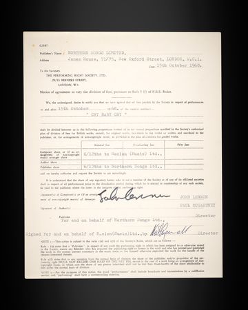 Lot #5095 John Lennon and Neil Aspinall Signed