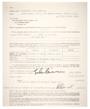 Lot #5095 John Lennon and Neil Aspinall Signed