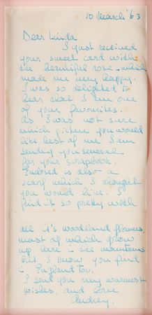 Lot #5105 Audrey Hepburn Signed Photograph, Autograph Letter Signed, and Silk Scarf Sent to a Hospitalized Admirer - Image 2