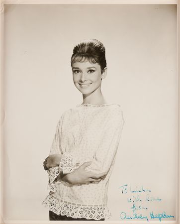 Lot #5105 Audrey Hepburn Signed Photograph, Autograph Letter Signed, and Silk Scarf Sent to a Hospitalized Admirer - Image 3