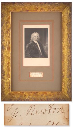 Lot #5062 Isaac Newton Signature - Image 1