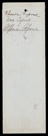 Lot #5109 Al Capone and Family Twice-Signed 'Gold Coin' Chicago Bank Document - Image 2