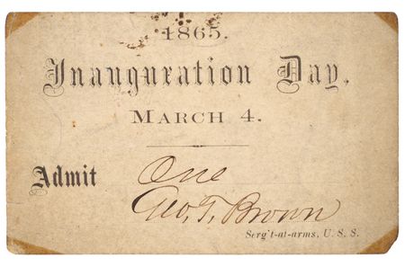 Lot #5022 Abraham Lincoln 1865 Inauguration Day