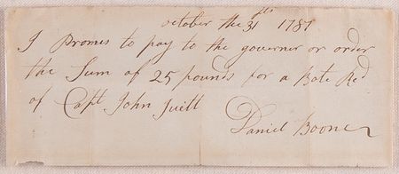 Lot #5036 Daniel Boone Autograph Document Signed for the Purchase of a Boat - Image 2