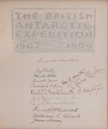 Lot #5043 Ernest Shackleton Signed Photograph and British Antarctic Expedition Shore Party Signatures - Image 2