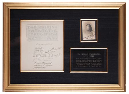 Lot #5043 Ernest Shackleton Signed Photograph and