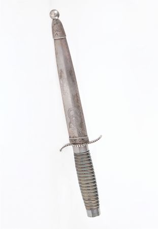 Lot #5010 Historic Federal Period American Dirk Belonging to the Pumpelly Family with Later Tammany Hall Engraving - Image 1