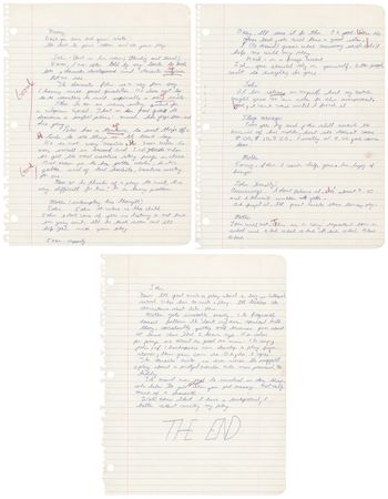 Lot #5027 John F. Kennedy, Jr. Autograph Manuscript Signed - Middle School Metafiction, 'Mommy, I Have to Write a Play' (1974-75) - Image 3