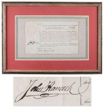 Lot #5005 John Hancock Document Signed as Governor of Massachusetts, Appointing a Veteran of Shays' Rebellion - Image 1