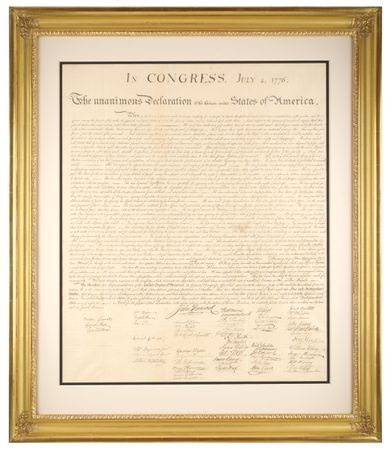 Lot #5001 Declaration of Independence: Force Print from W. J. Stone's Copperplate (c. 1833) - Image 1