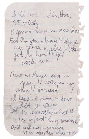 Lot #5090 Bob Dylan Handwritten Working Lyrics for Blood on the Tracks - Idiot Wind and You're Gonna Make Me Lonesome When You Go - Image 4