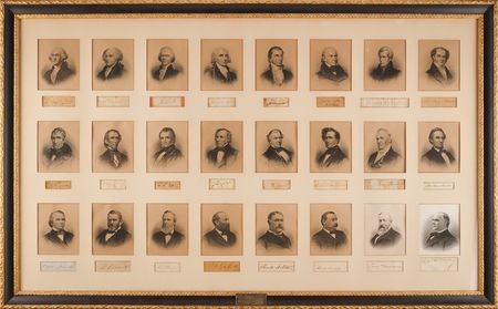 Lot #5015 American Presidents: Signature Display of the First 25 Presidents, George Washington Through William McKinley - Image 2