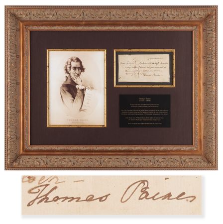 Lot #5008 Thomas Paine Autograph Letter Signed to Ira Allen, Addressed from Paris During the French Revolution - Image 1