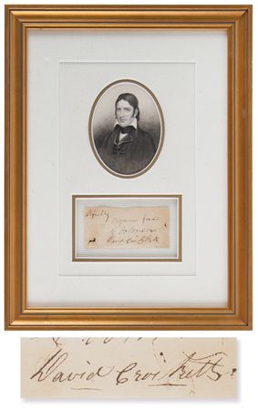 Lot #5039 David Crockett Signature